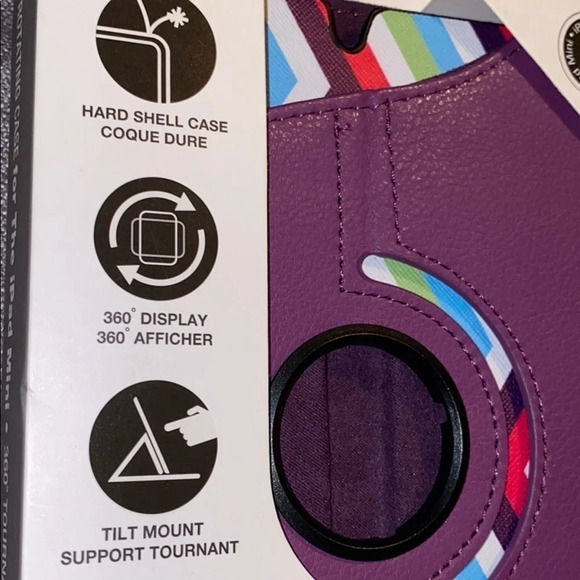 I  cover purple leather IPad mini case - Picture 12 of 16